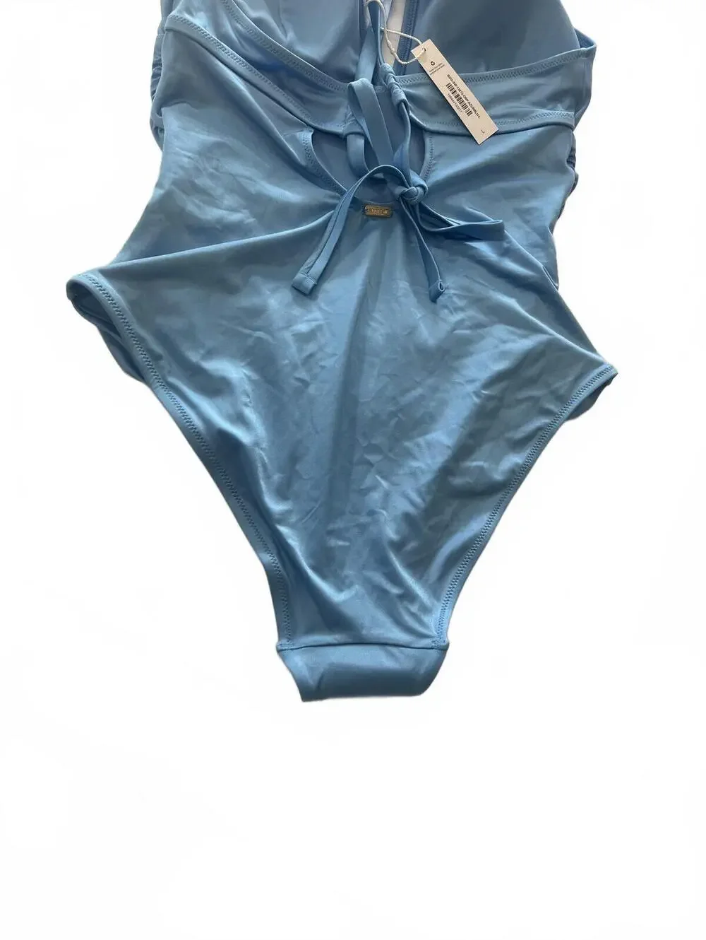 Adore Me Halter One-Piece Swimsuit Size Large Azul Blue Summer Swimsuit NEW